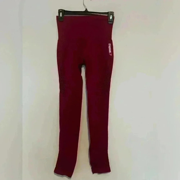 Gymshark Dry Energy Seamless High Rise Leggings In Pink Size XS - Picture 1 of 3